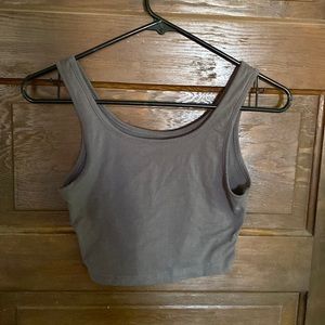 Womens grey cropped tank top